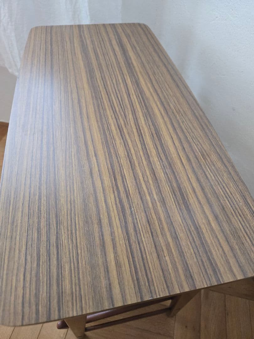 オールドカリモク木製 3段ラック マガジンラック 飾り棚 収納棚 ブラウン