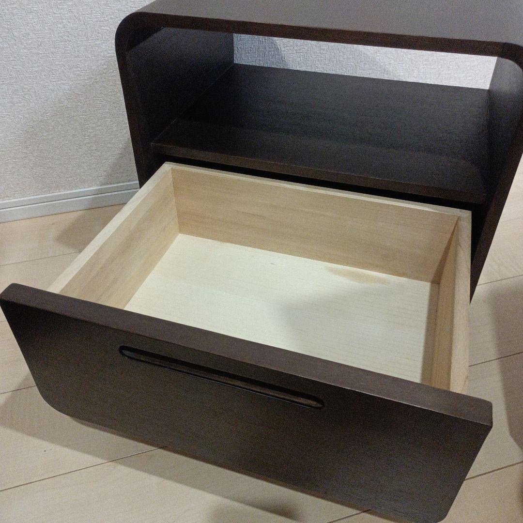 IDC大塚家具　ナイトサイドテーブル「インセンス2」ブラウン