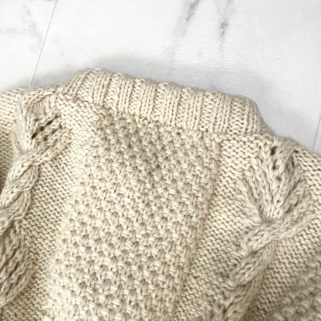 極美品 シールームリン NPL ハンドニット シェルケーブルフラワーカーディガン