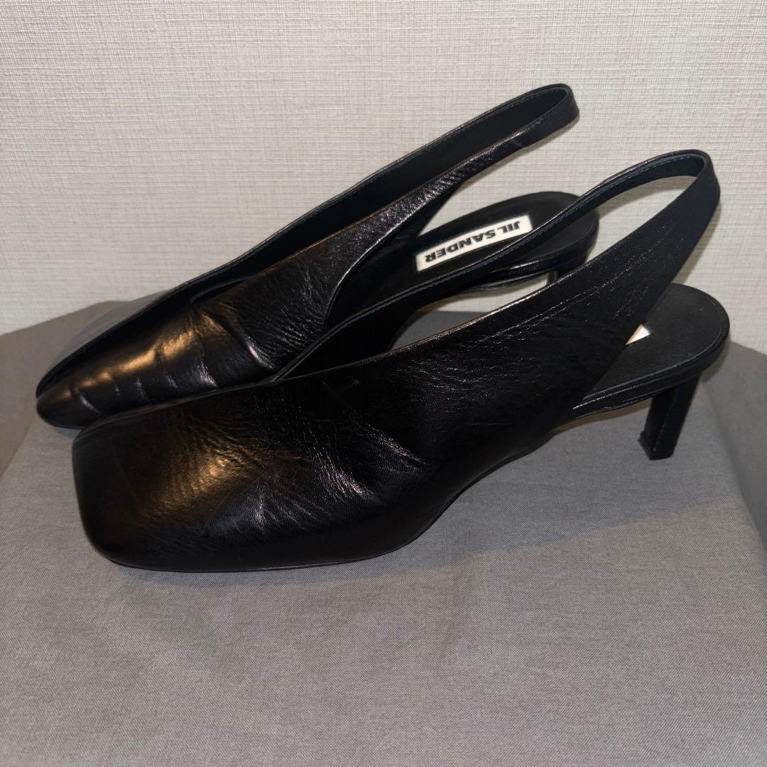 JIL SANDER スクエアトゥ パンプス ミュール