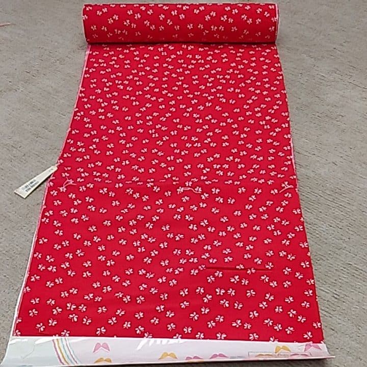 緋1新品、未使用、正絹緋色の長襦袢、反物、特別年末値下げ！