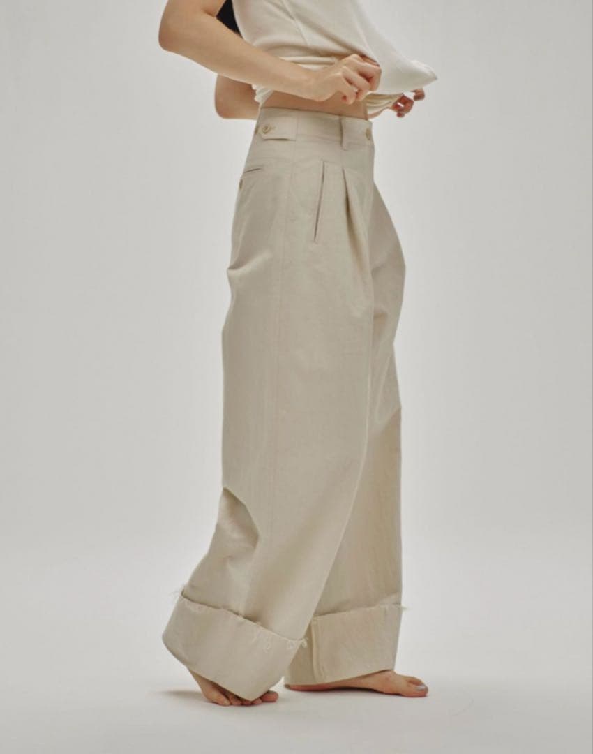 TODAYFUL Cotton Wide Pants 38 ホワイト