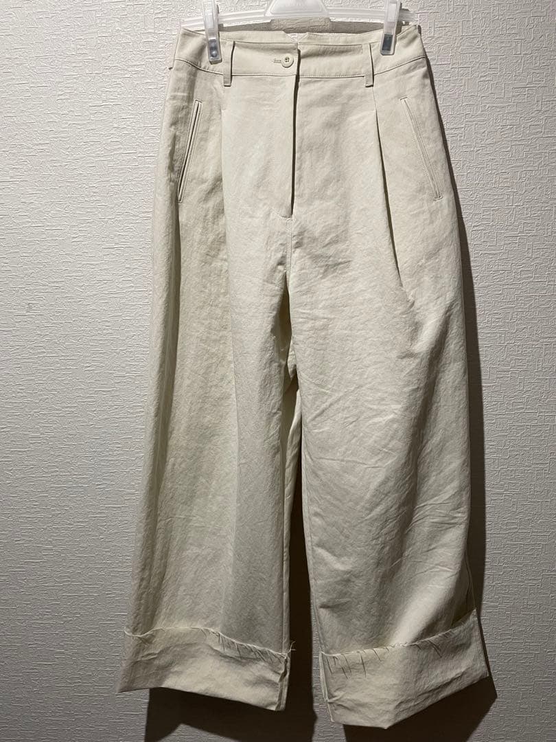 TODAYFUL Cotton Wide Pants 38 ホワイト