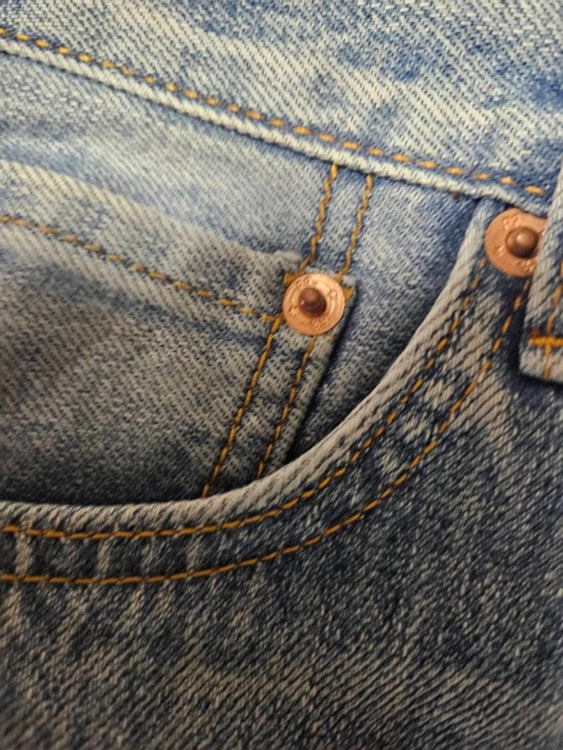 nickRRL HIGH SLIM セルビッジデニム ライトブルー（34）