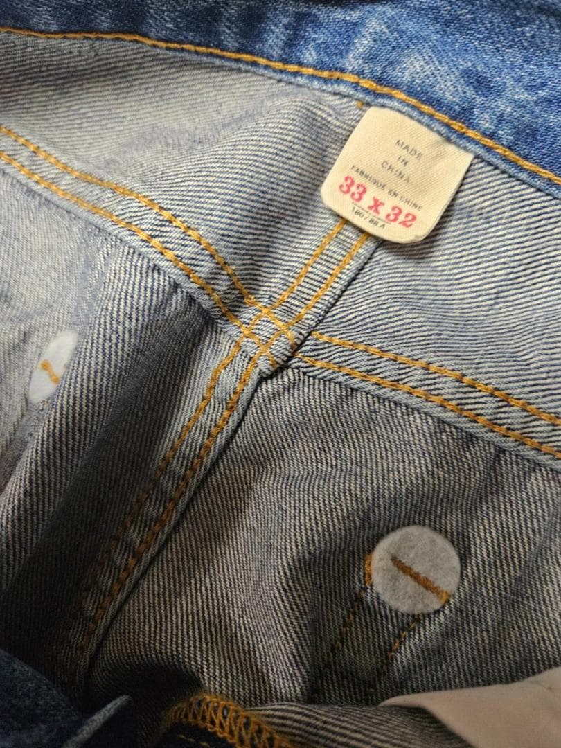 nickRRL HIGH SLIM セルビッジデニム ライトブルー（34）