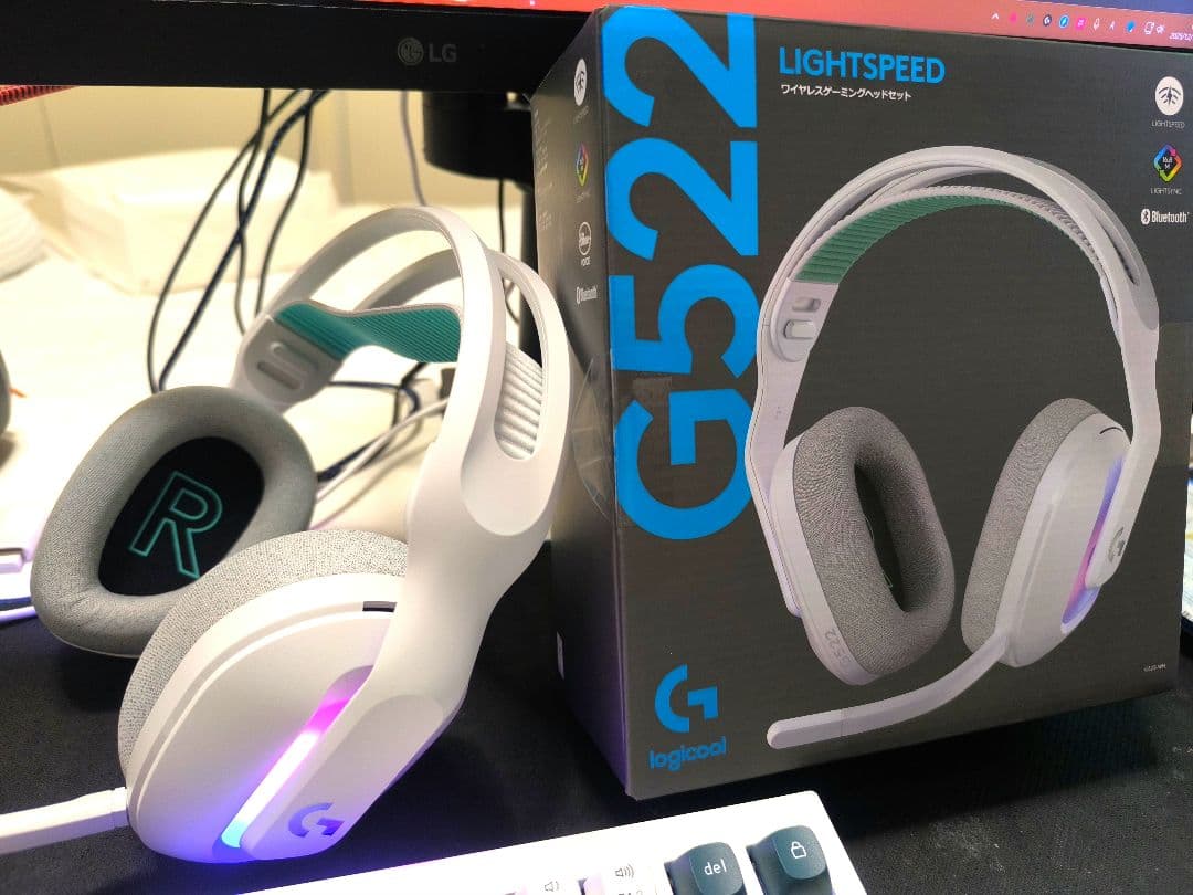 【美品】G522 LIGHTSPEED ワイヤレスゲーミングヘッドセット