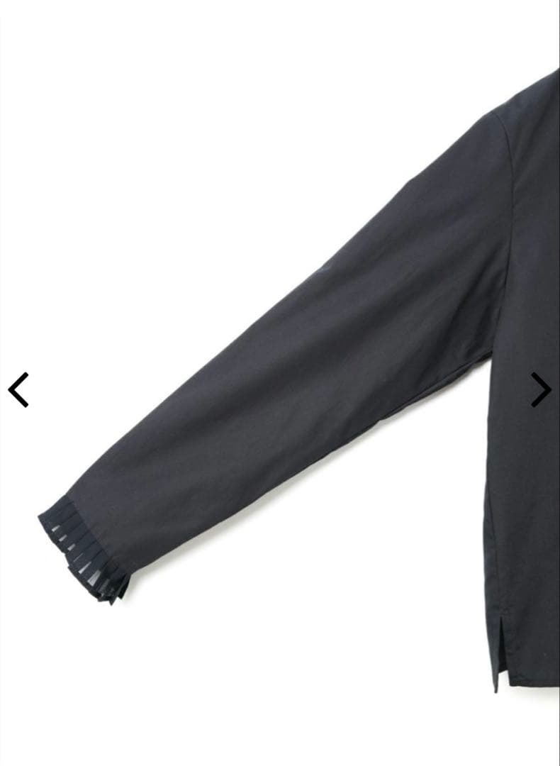 mizuiro ind プリーツカラーシャツ ブラック