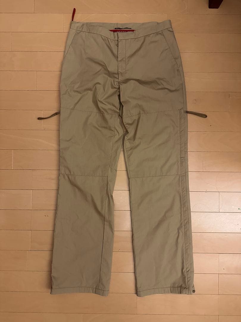 00s PRADA SPORT ジップ コットン ナイロンパンツ