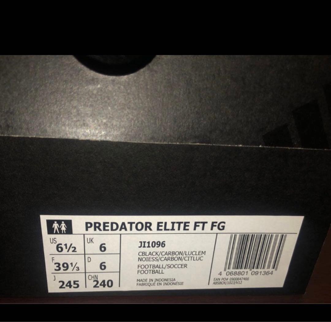1/22終了 新品 未使用 タグ付 プレデターエリート FT FG 24.5cm