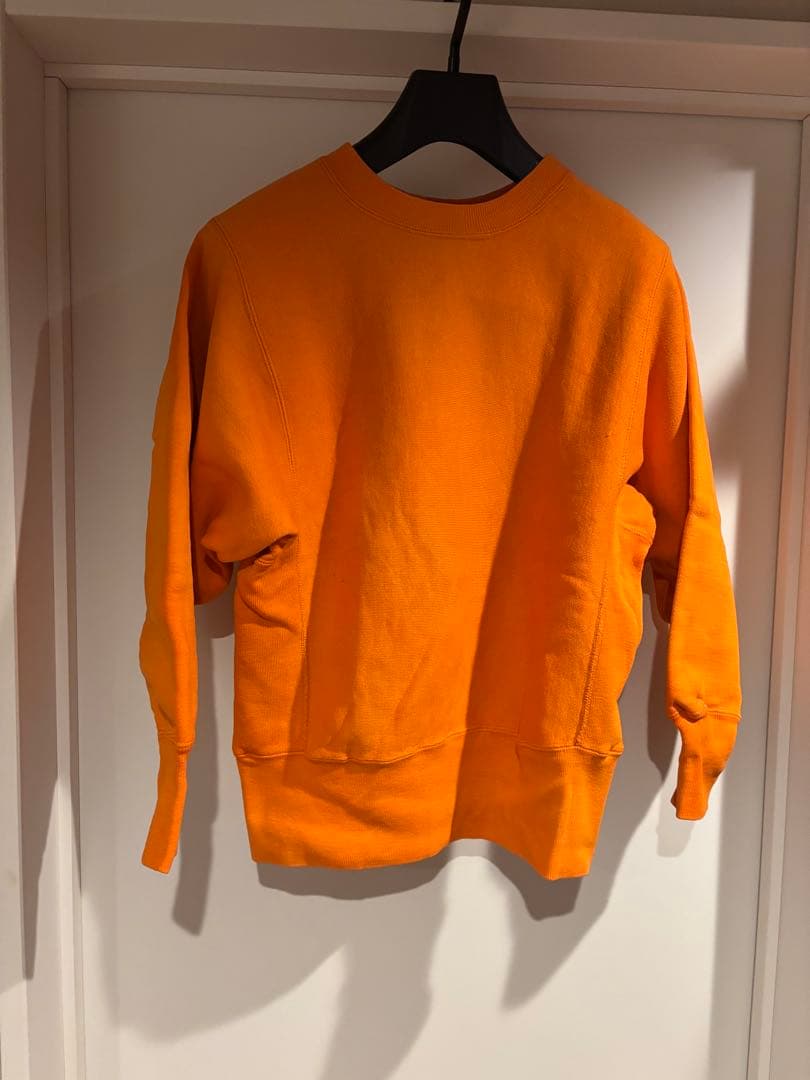 70s 単色　チャンピオン　リバースウィーブ　オレンジ　small 目無し