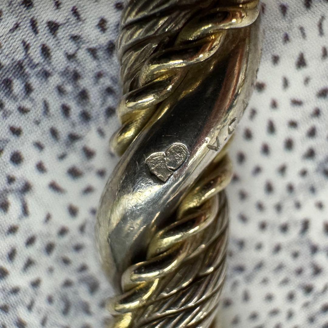 VCA ヴァンクリーフ　刻印18kt アンティーク　ヴィンテージ　ねり　バングル