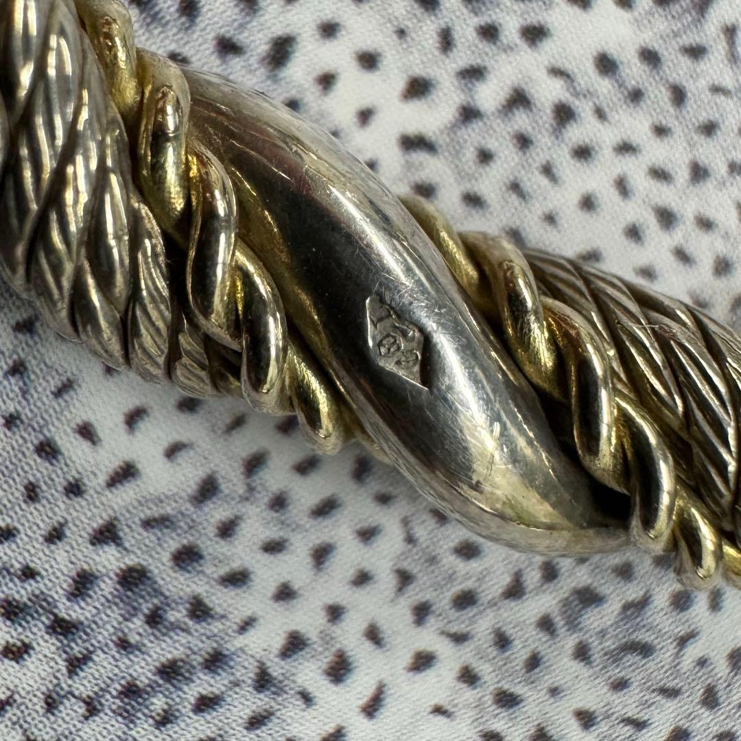 VCA ヴァンクリーフ　刻印18kt アンティーク　ヴィンテージ　ねり　バングル