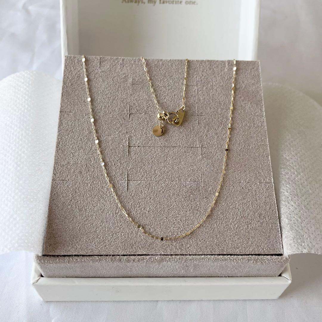 新品未使用 ete エテ K10YGペタルチェーンネックレス イエローゴールド