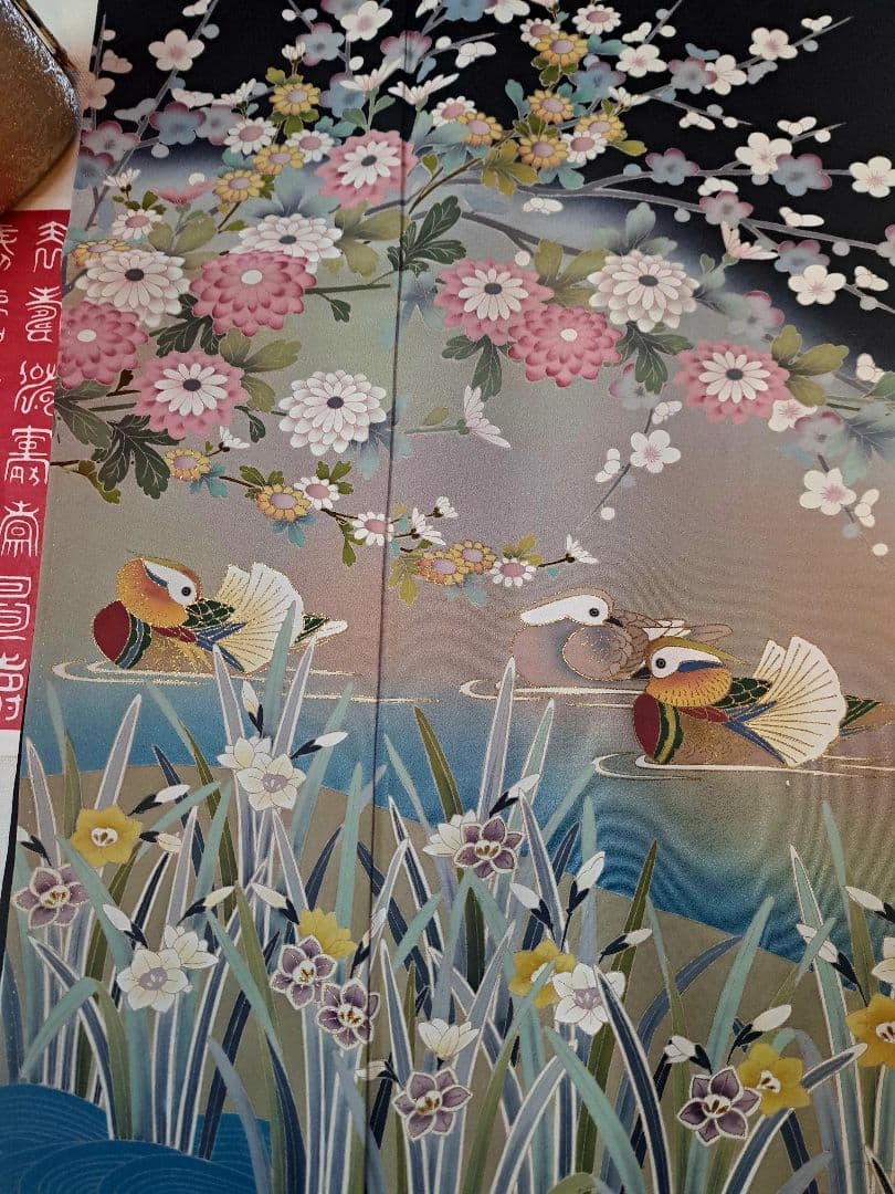 美品❇️本加賀友禅作家物　暈し染め　比翼仕立て５つ紋　フルセット