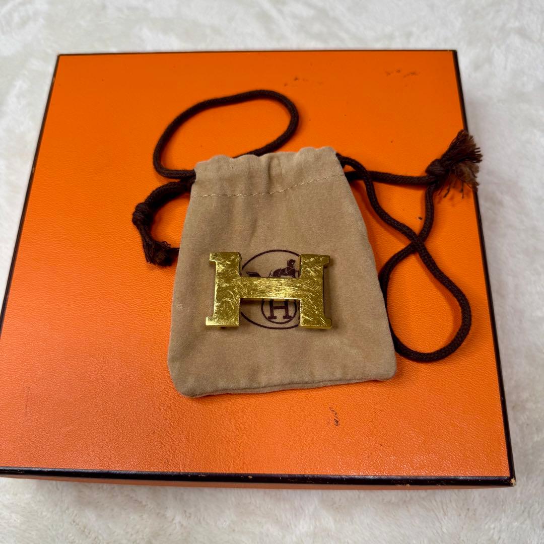 良品☆ エルメス　コンスタンス　ミニ　リバーシブル　レザーベルト　ゴールド　H型