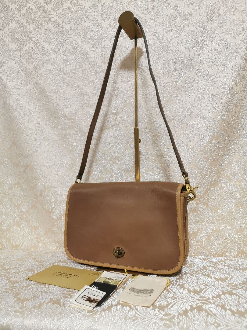希少　オールド　コーチ　ショルダーバッグ　9326　USA製　牛革 B5 サイズ