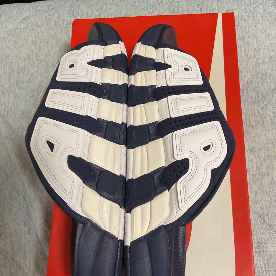 新品MORE UPTEMPO SLIDE モアテンサンダル30cm ネイビー