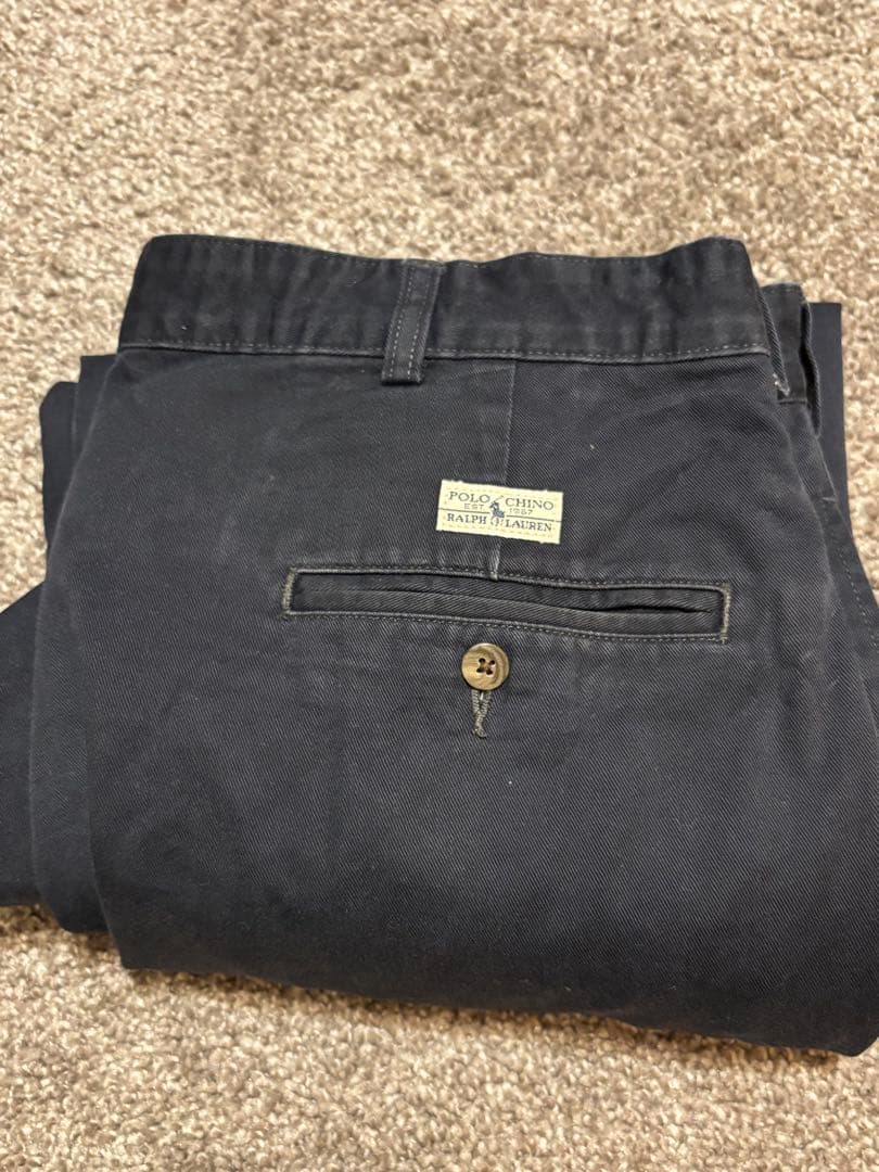 む*つ様 90s Polo Chino ネイビーブラック 2タックチノトラウザー