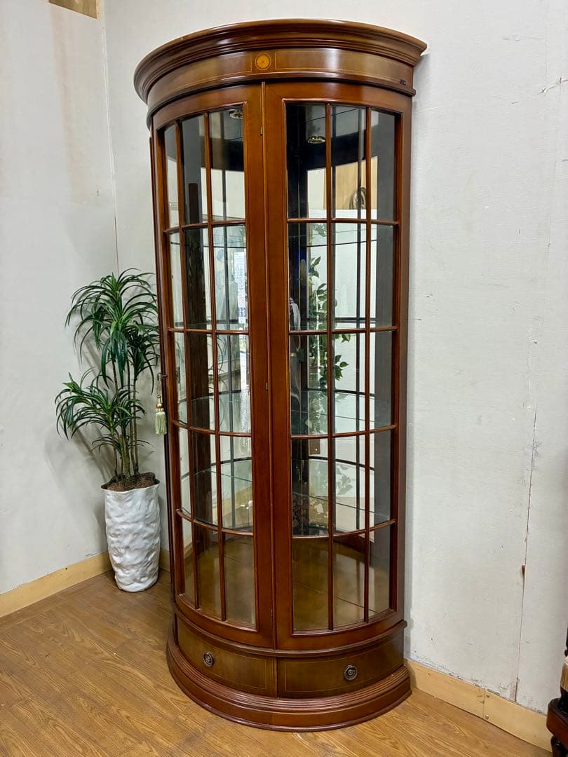 mimi☆管403☆イタリア製☆アンティーク☆ハーフムーン☆キャビネット