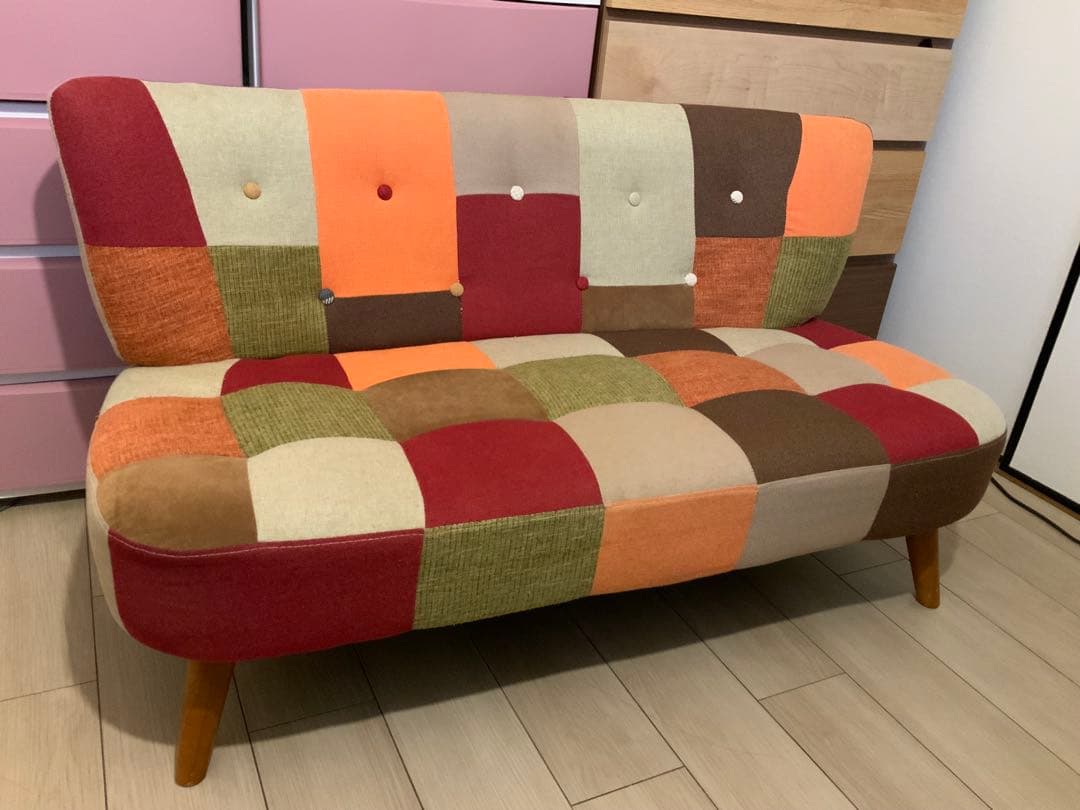 不二貿易　ソファ　パッチワーク　デイジー