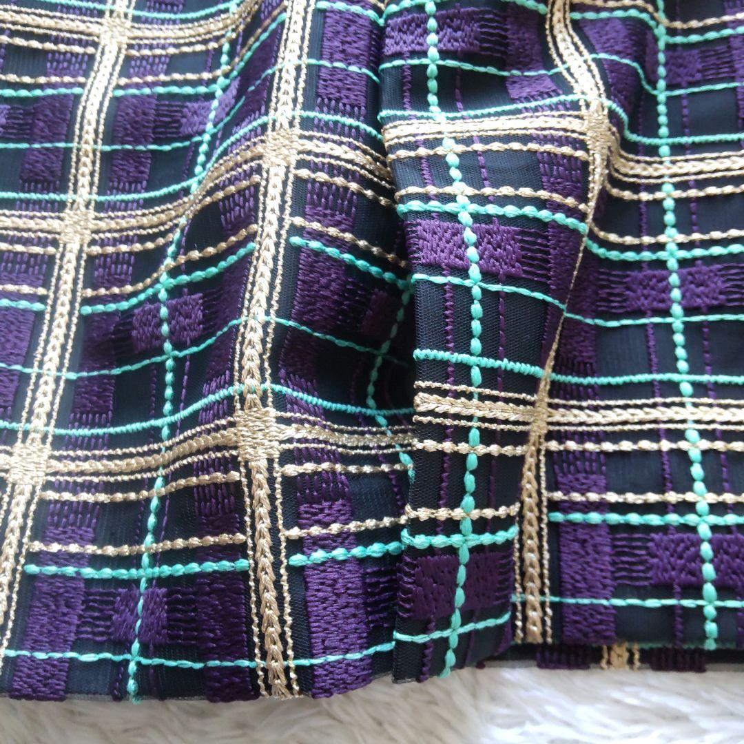 【新品】グレースコンチネンタル チェック レース ワンピース 38