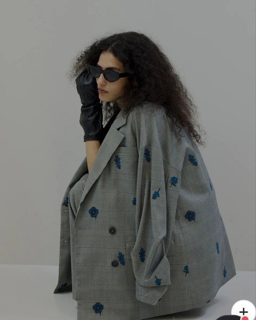 【新品未使用】Ameri CHECK FLOWER PAPA JACKET