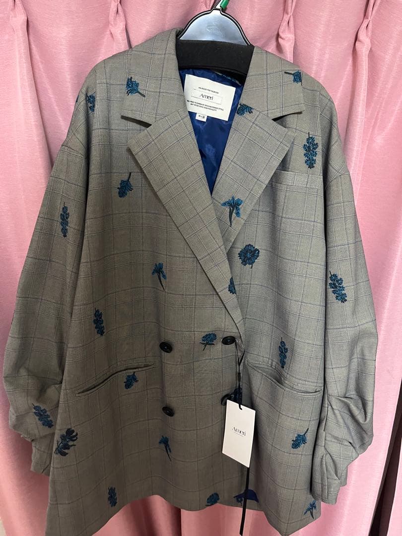 【新品未使用】Ameri CHECK FLOWER PAPA JACKET