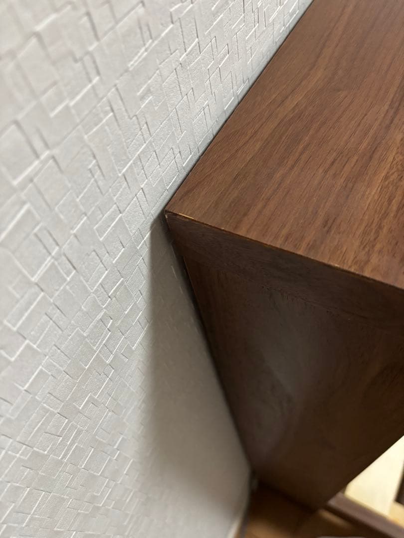 クイーンベッドフレーム 木製スラット LEDライト付き