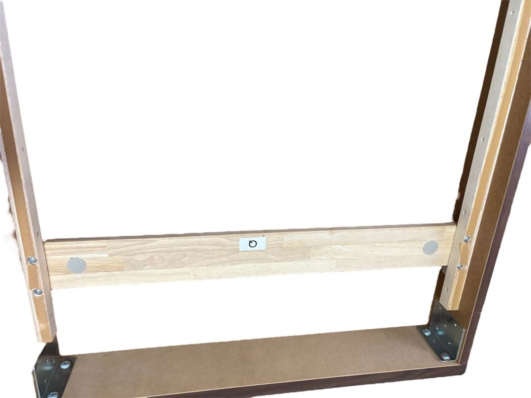 クイーンベッドフレーム 木製スラット LEDライト付き