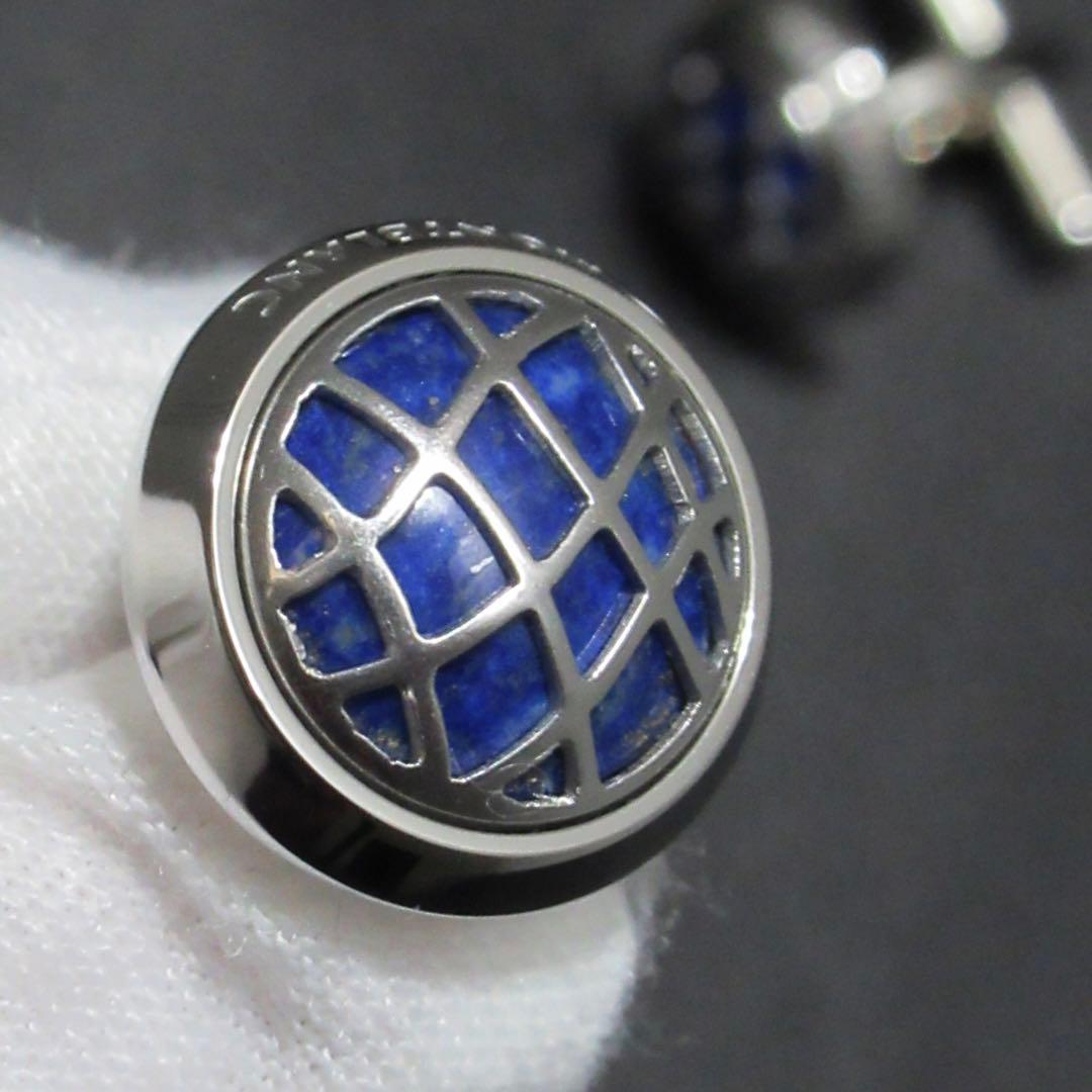 モンブラン カフス ステンレス ラピスラズリ 123801