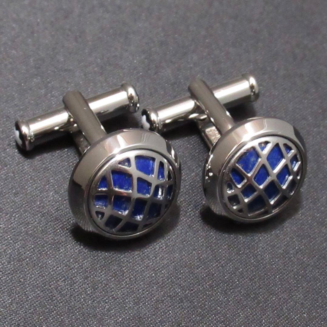 モンブラン カフス ステンレス ラピスラズリ 123801