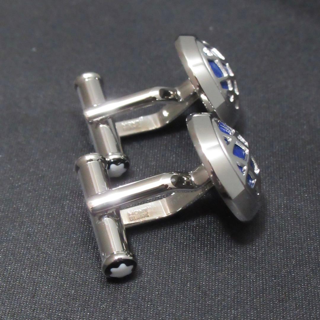 モンブラン カフス ステンレス ラピスラズリ 123801
