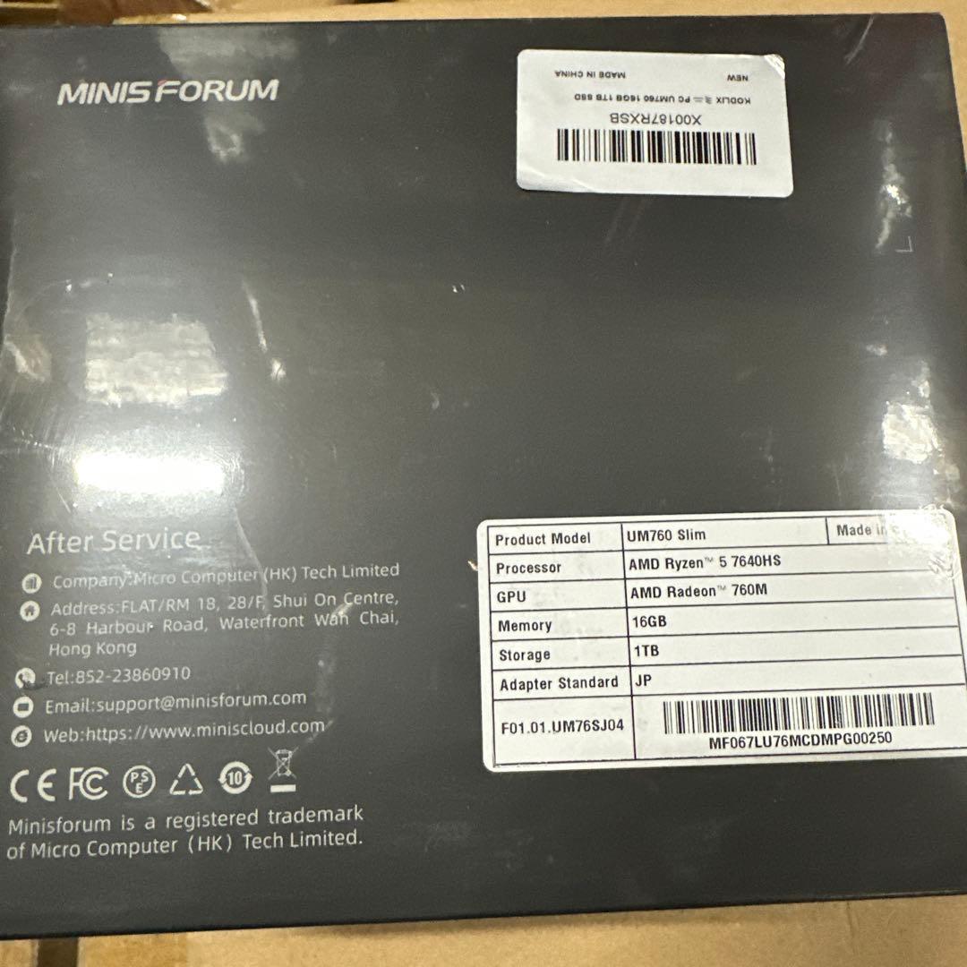 【未使用】MINISFORUM UM760 Slim