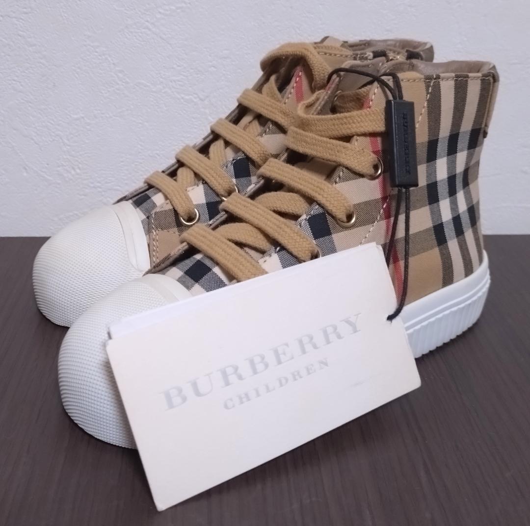 BURBERRY CHILDREN ノバチェック柄スニーカー　18.5