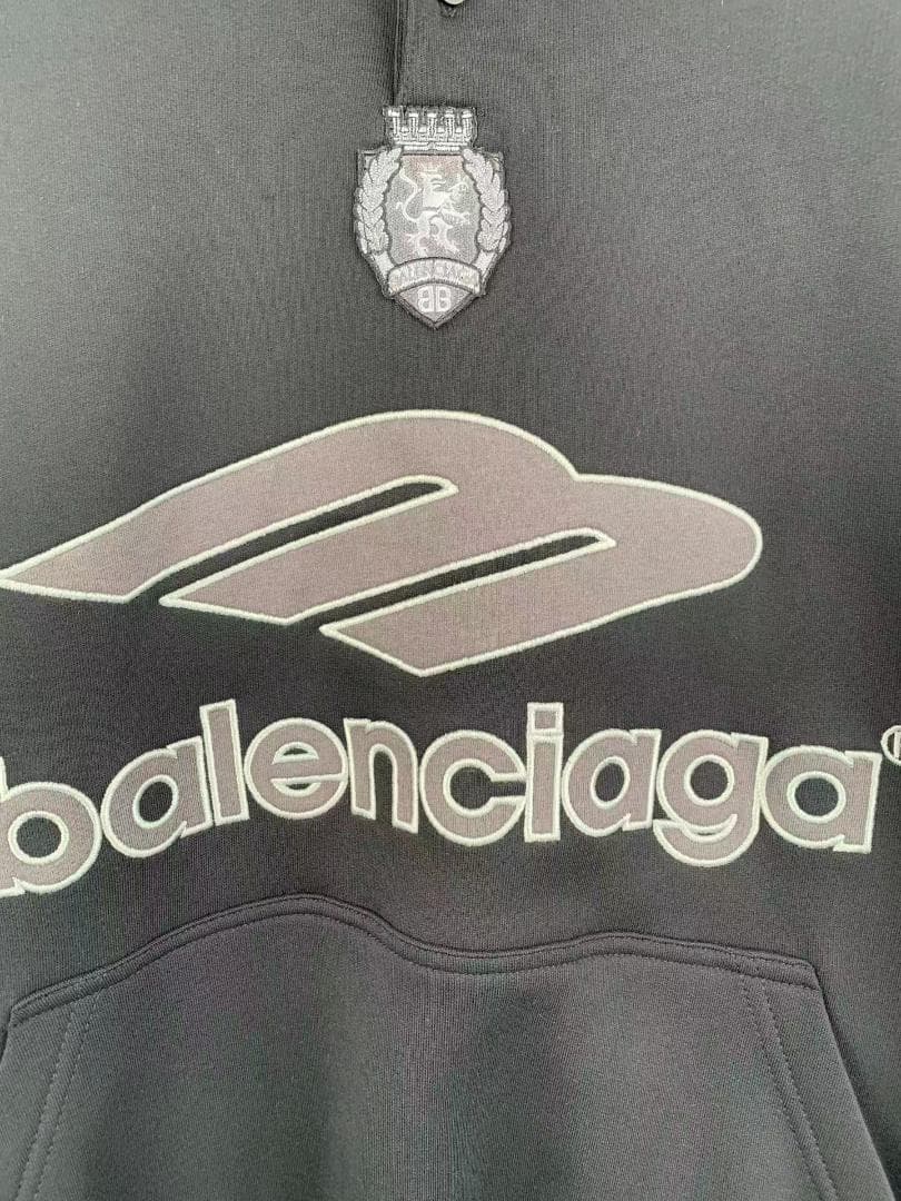 希少 balenciaga フード付きスウェット ブラック L