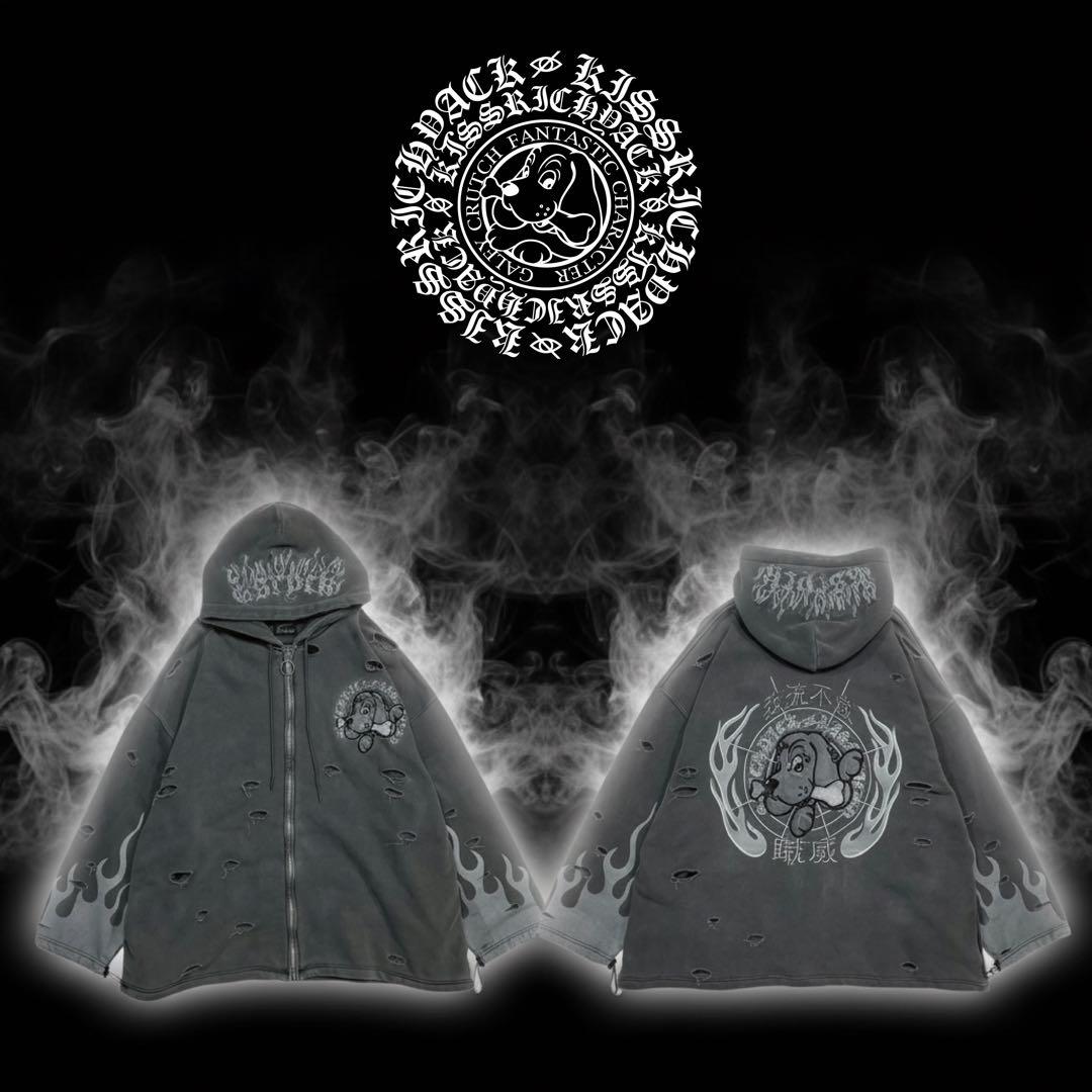 KRY clothing 「火の輪 蹴威パーカー」