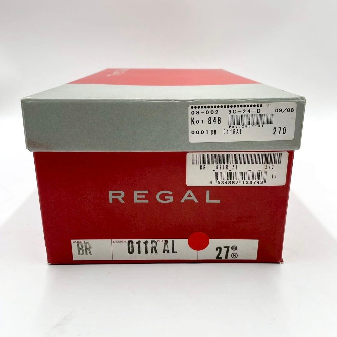 リーガル ドレスビジネス ストレートチップ ブラウン 27 箱付き Y1343