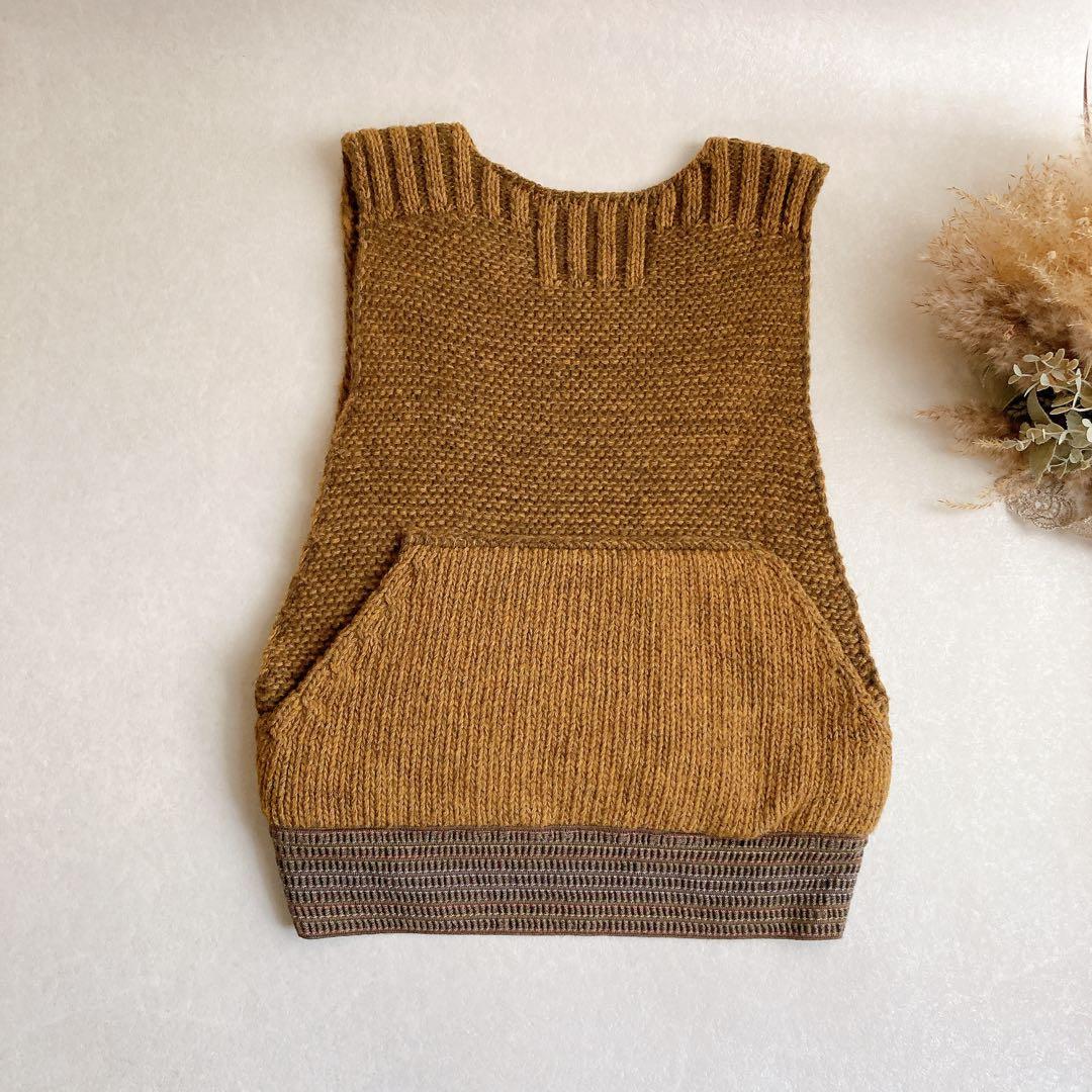 【美品】キャピタル ウール デザイン ニット ベスト 1 日本製