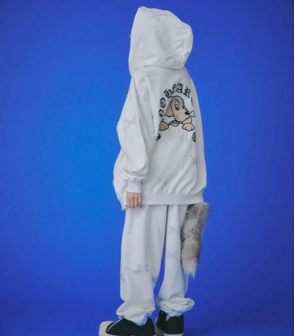 GALFY ガルフィー ピカピカ注射器パーカー 白 オフホワイト 中型犬 L