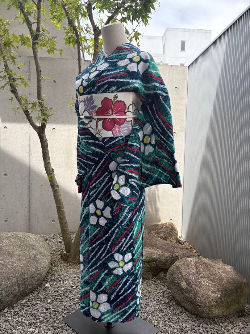 有松絞り浴衣　ヨーキー様