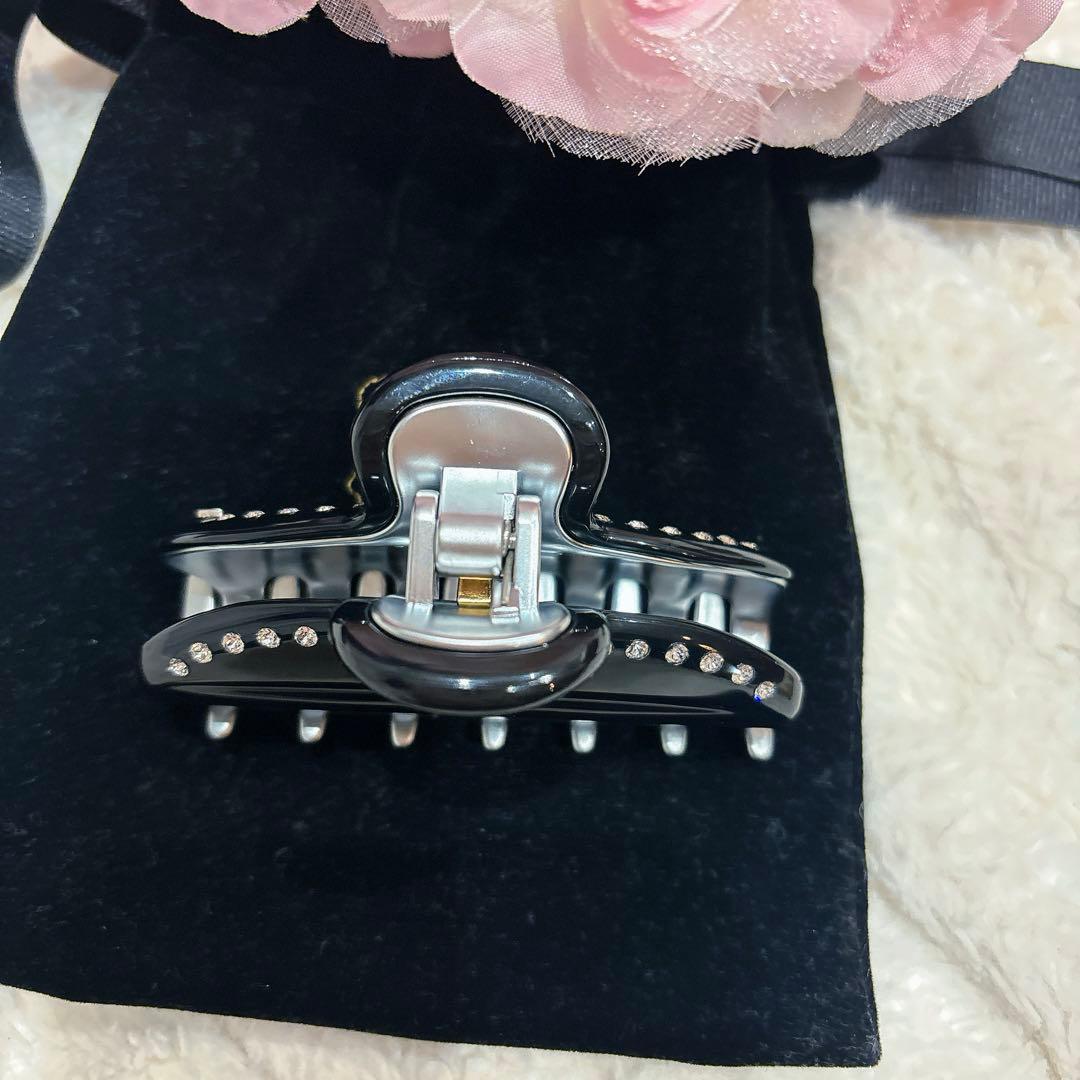 アレクサンドル ドゥ パリ　ヴァンドームクリップM 黒 シルバー