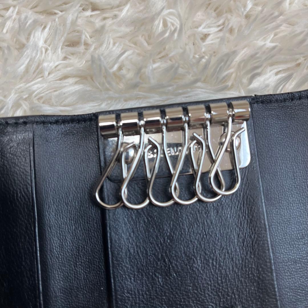 バレンシアガ　BALENCIAGA キーケース　6連フック　ドット　水玉　レザー