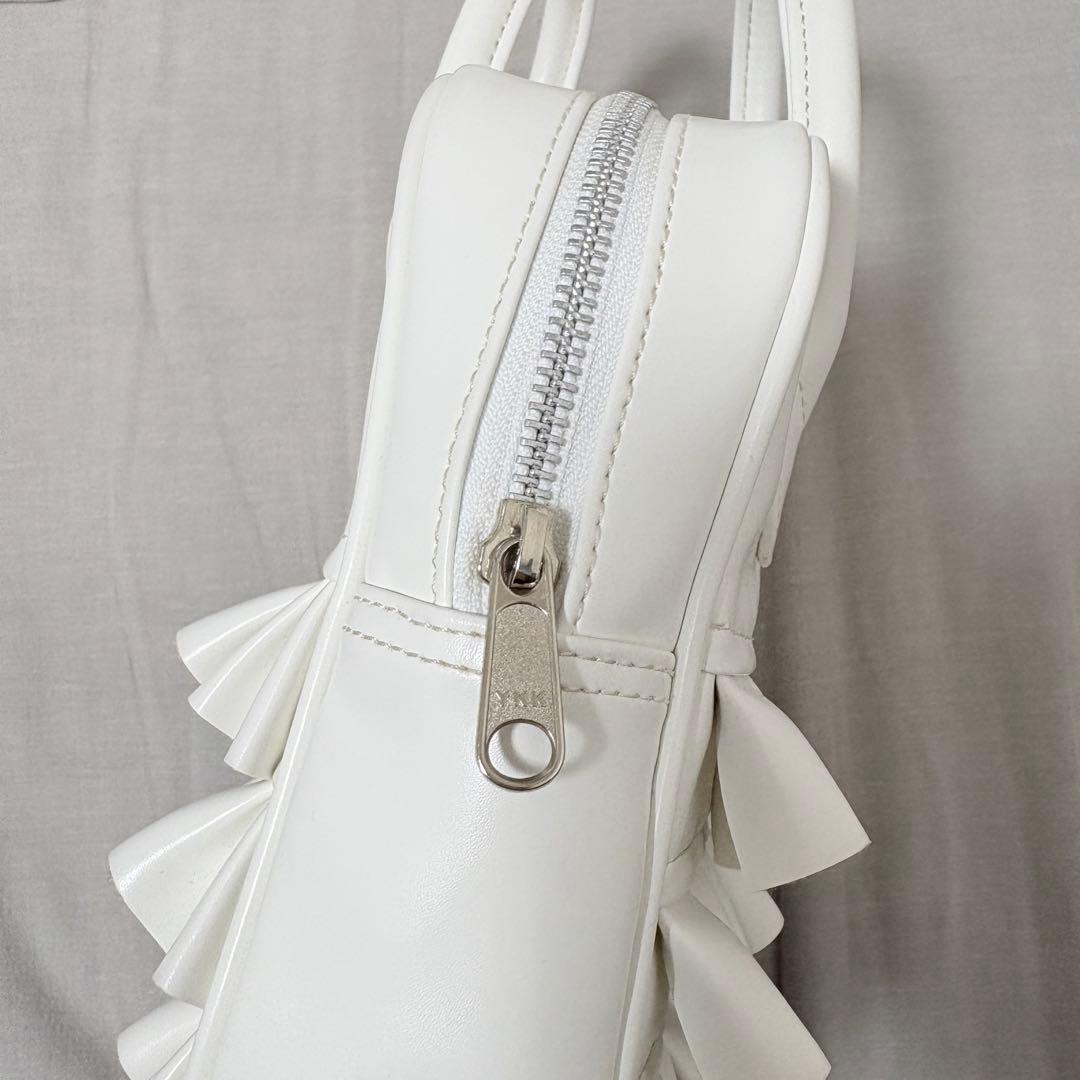 コムデギャルソンガール フリル ハンドバッグ ホワイト