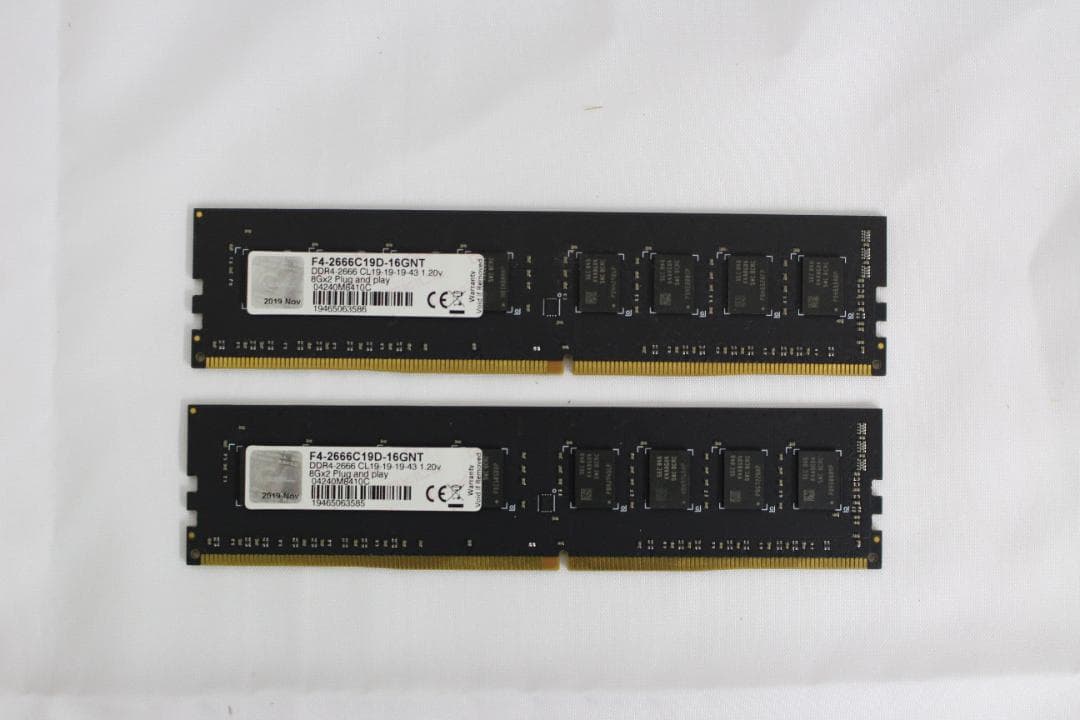 【動作確認済・美品】G.SKILL DDR4-2666 16GB(8GBｘ2)②