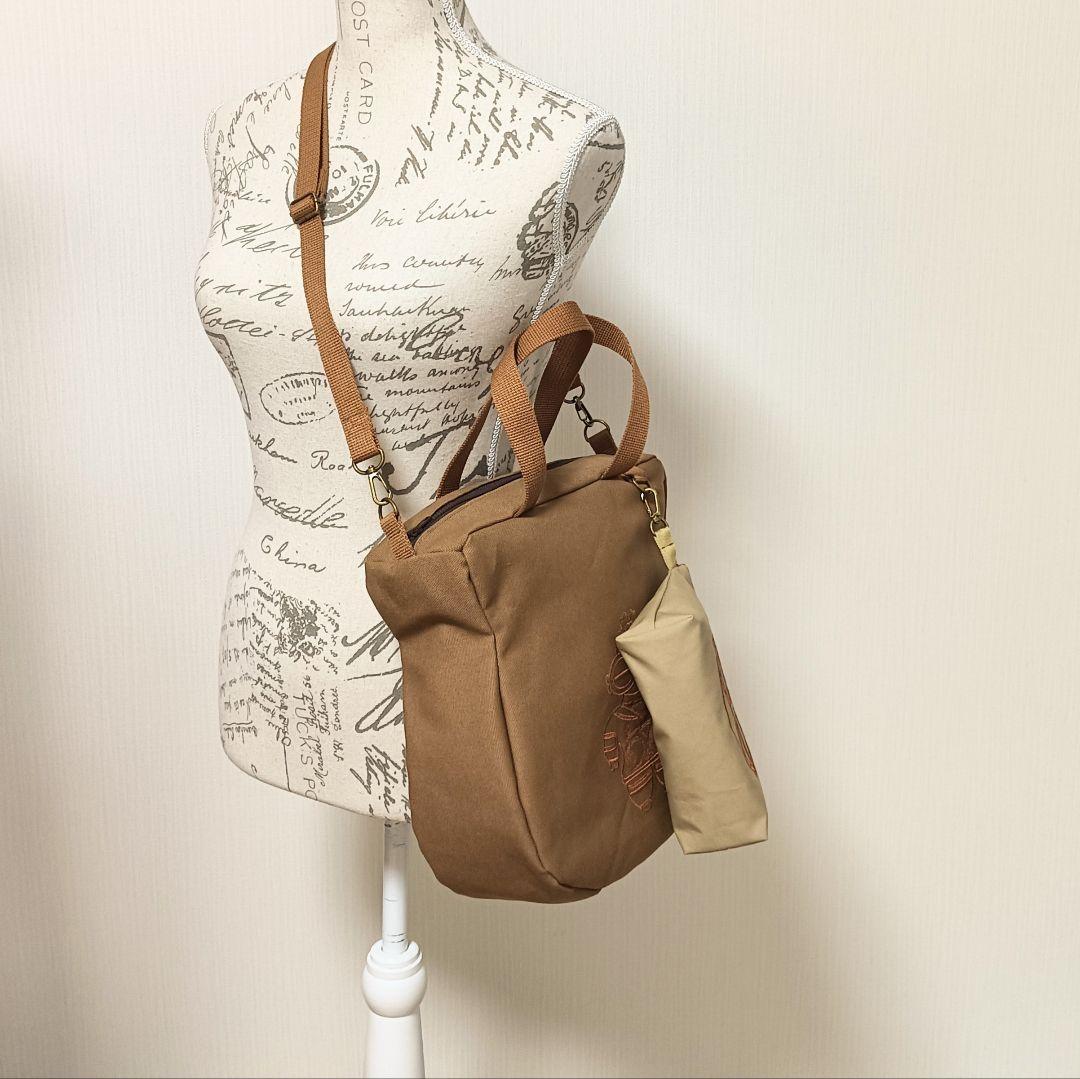 遮光器土偶　ショルダーバッグ　ポーチ　ハンドメイド　亀ヶ岡遺跡　しゃこちゃん