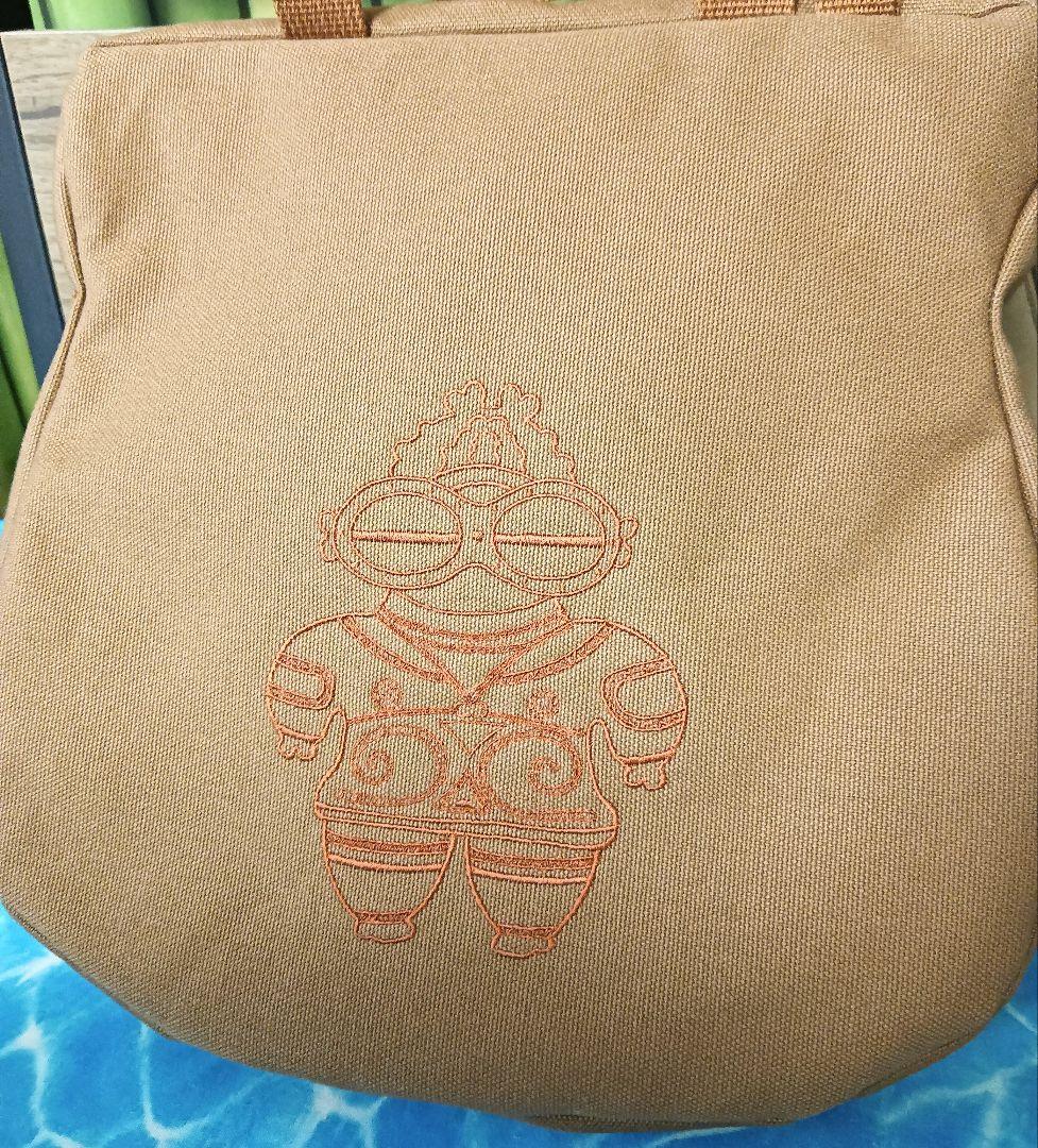 遮光器土偶　ショルダーバッグ　ポーチ　ハンドメイド　亀ヶ岡遺跡　しゃこちゃん