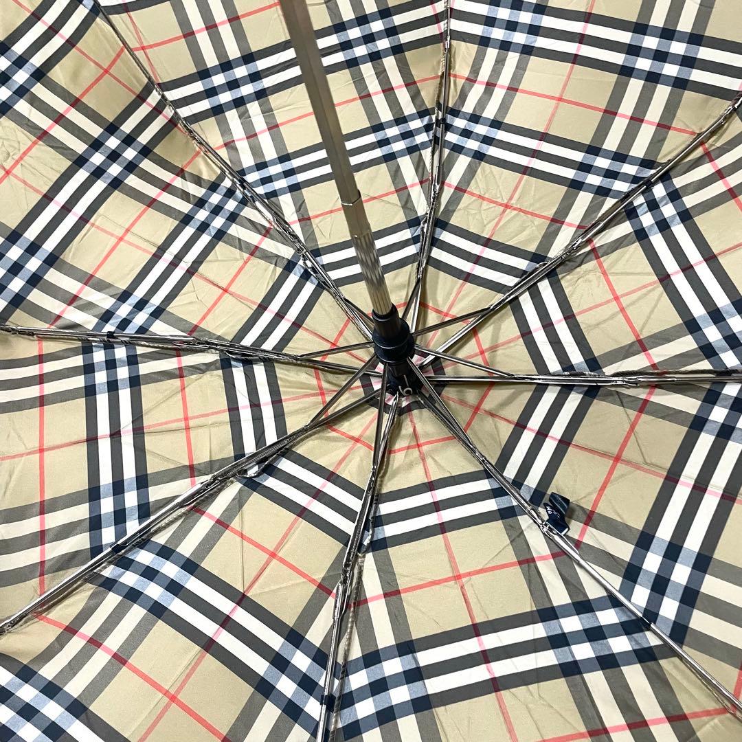 美品　BURBERRY チェック柄 イギリス製　折りたたみ傘