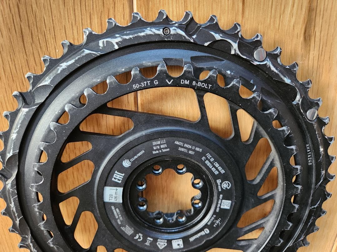 SRAM RED AXS E1 50/37T チェーンリングパワーメーター付き