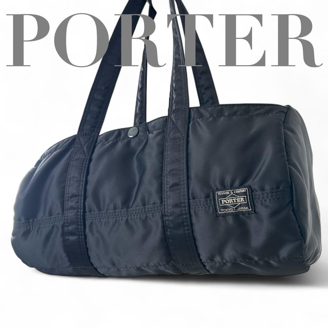 ✨未使用級✨ PORTER TANKER ミニボストン ドラムバッグ 黒 L