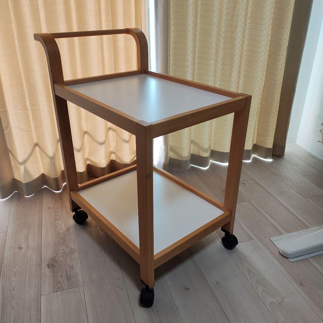 天童木工 ワゴン T-2093ME-ST Tendo 2段 キャスター付